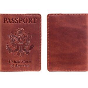 Authentic Leather US Passport Holder